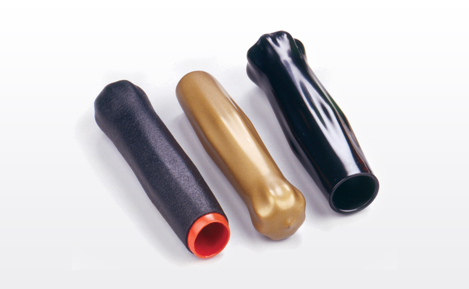 Ribbed Grips, rubber grip, rubber hand grip, rubber hand grips, dip molded rubber grips 