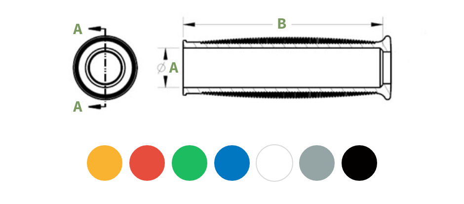 Ribbed Finned Grip Diagram, ribbed finned hand grip, ribbed finned hand grips, ribbed finned grip