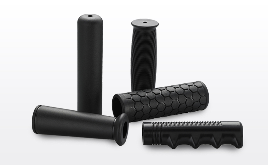 Stock Hand Grips, hand grips, Vinyl grips, plastic grips, foam grips, tube grips, foam tubes,