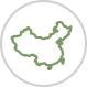 Icon showing outline of China